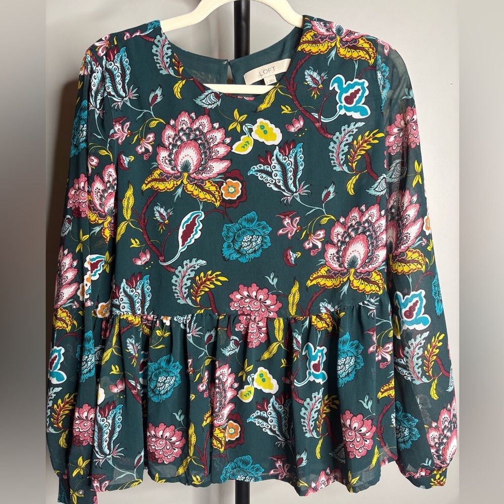 The Loft Floral Long Sleeve Flowy Top